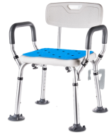Non slip bath chair with armback