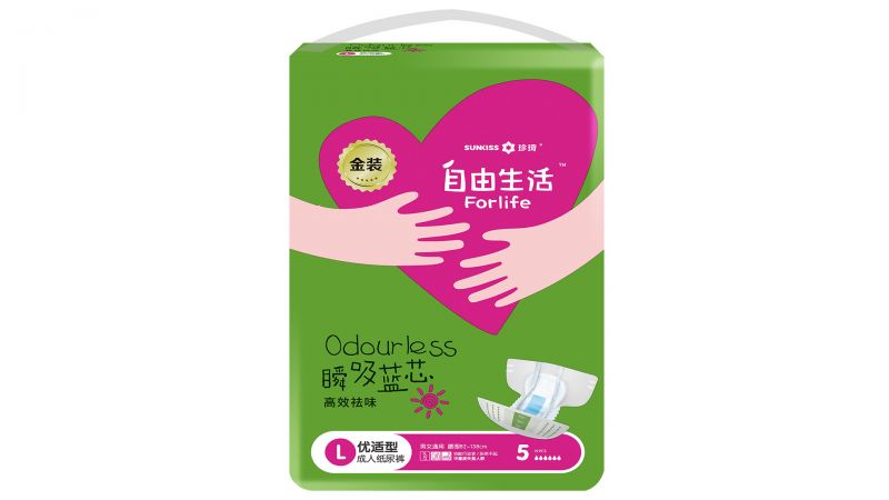 自由生活金裝成人紙尿褲 L碼 5P-