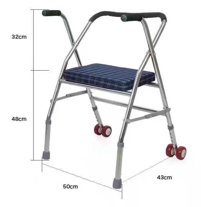 帶輪帶坐助行器-